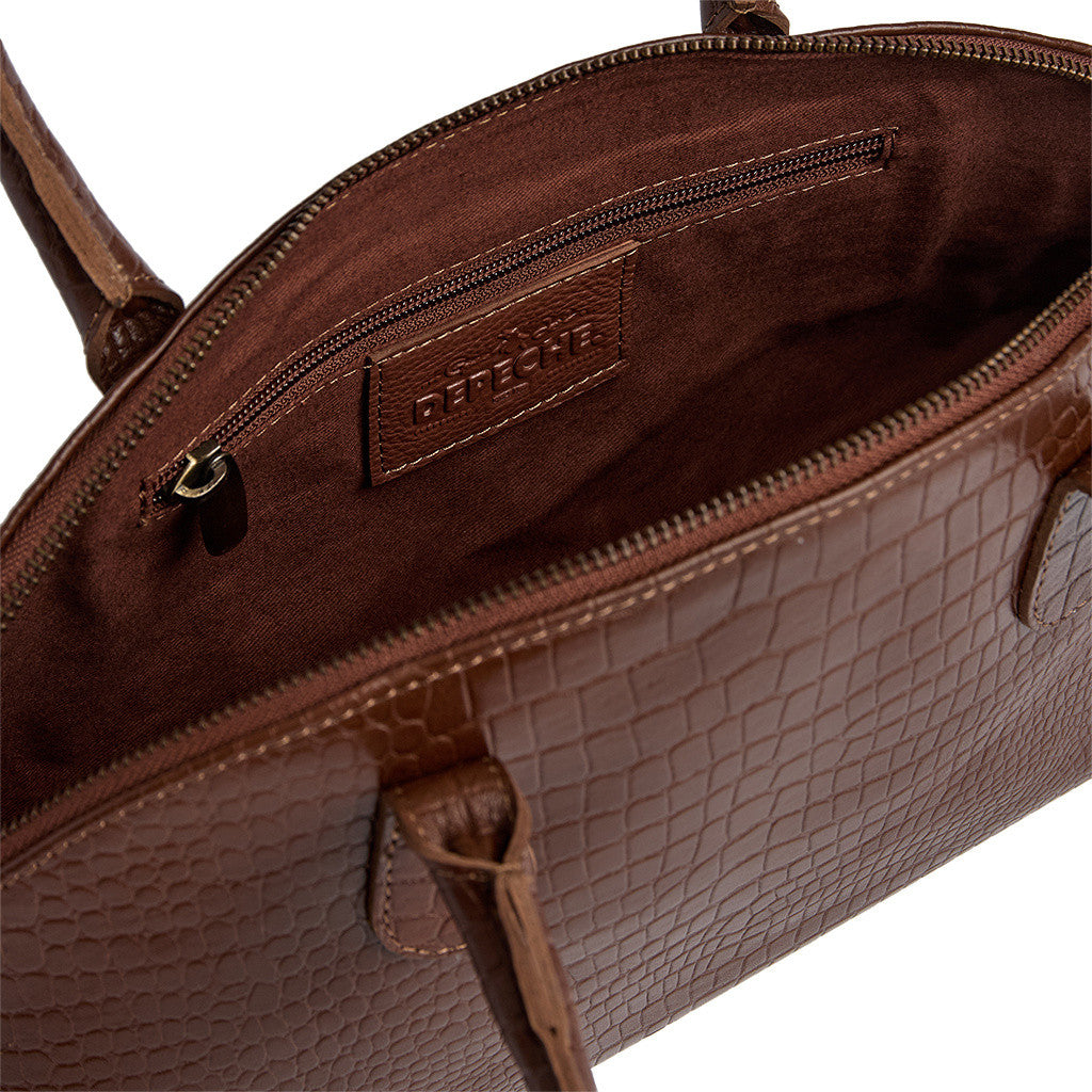 DEPECHE Fashion Favourites Handbag Shoulderbag / Handbag 326 Cognac Croco