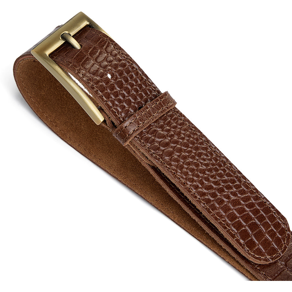 DEPECHE Fashion Favourites croco leather belt Belts 326 Cognac Croco