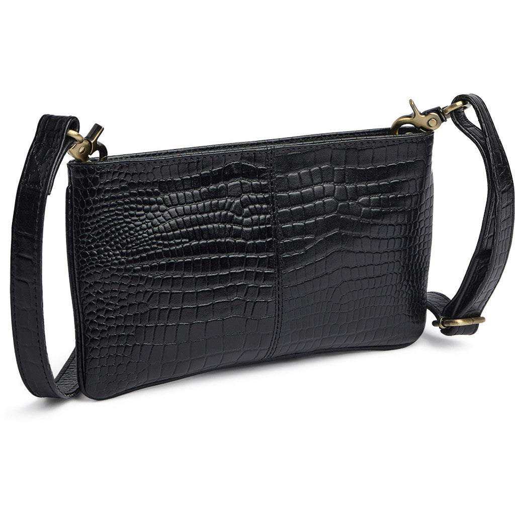 DEPECHE Fashion Favourites croco leather clutch Clutch 343 Black croco