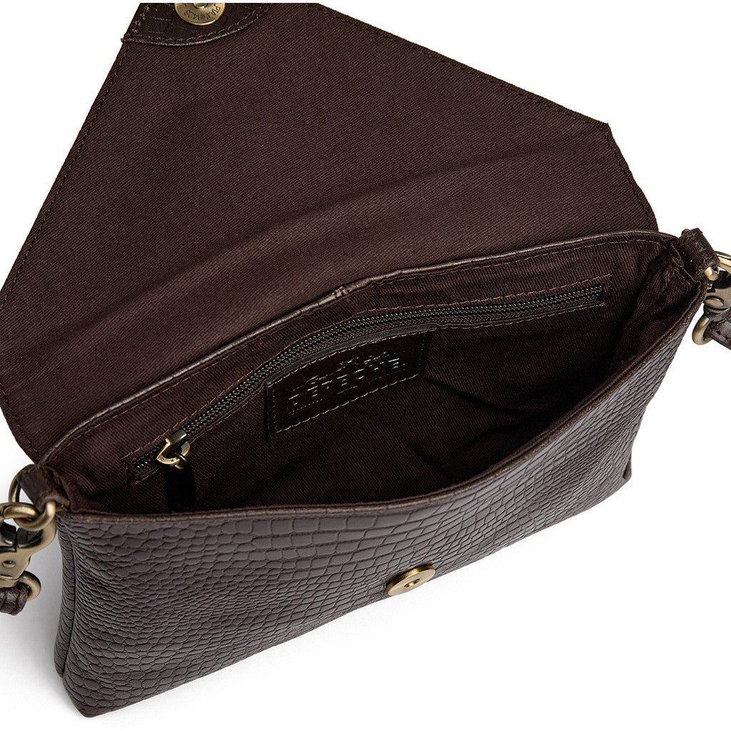 DEPECHE Fashion Favourites croco leather clutch Clutch 265 Brown Croco
