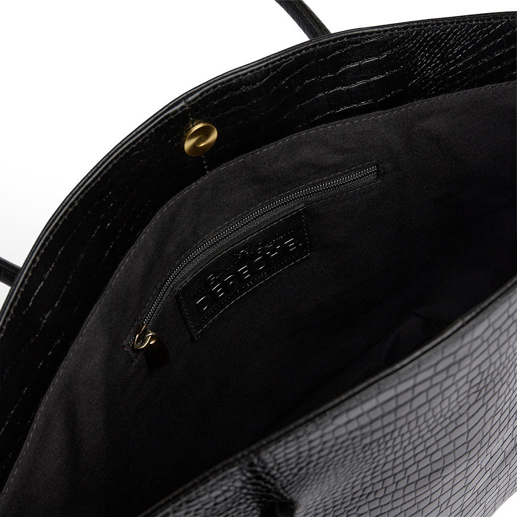 DEPECHE Fashion Favourites croco leather shopper Shopper 264 Black Croco