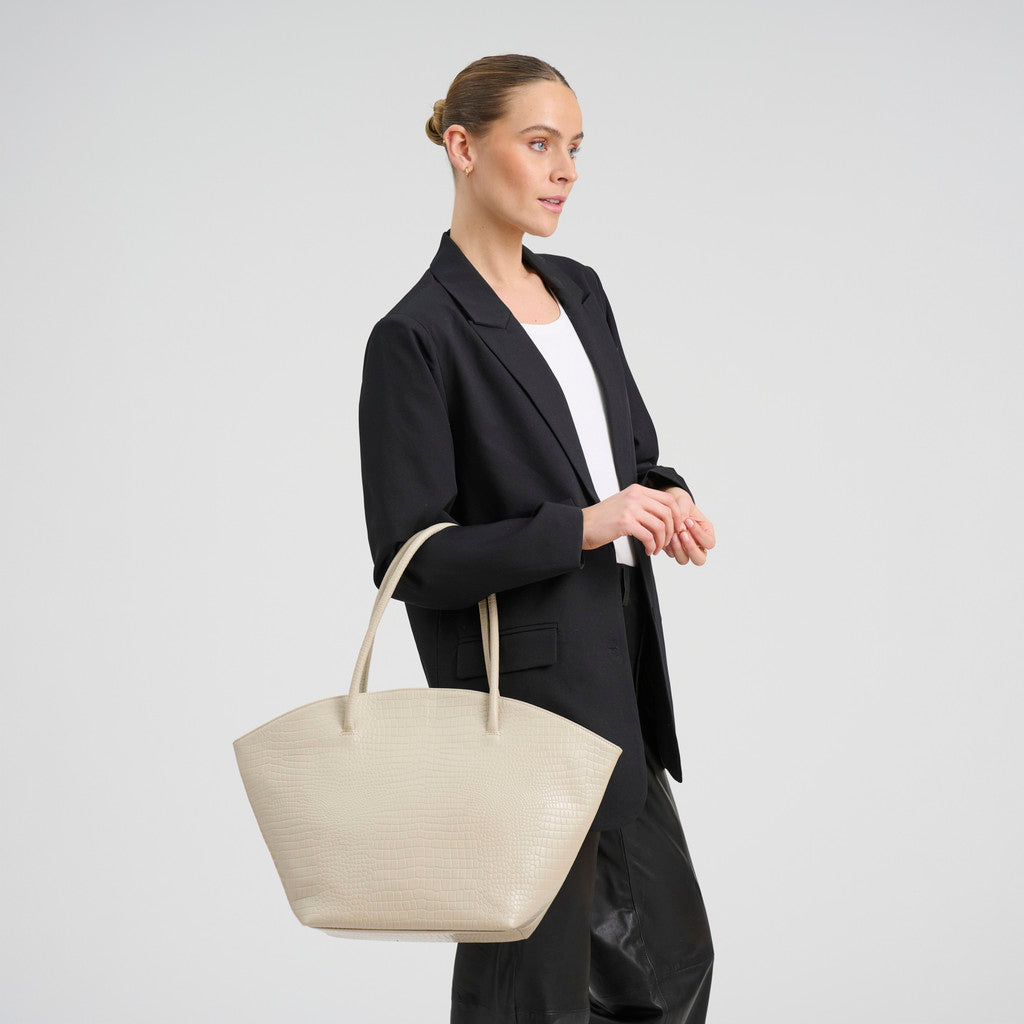 DEPECHE Fashion Favourites croco leather shopper Shopper 325 Sand Croco