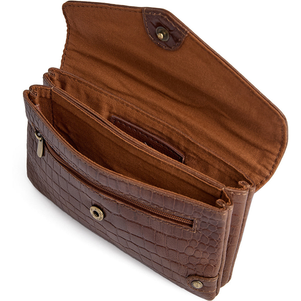 DEPECHE Fashion Favourites croco leather wallet Purse / Credit card holder 326 Cognac Croco