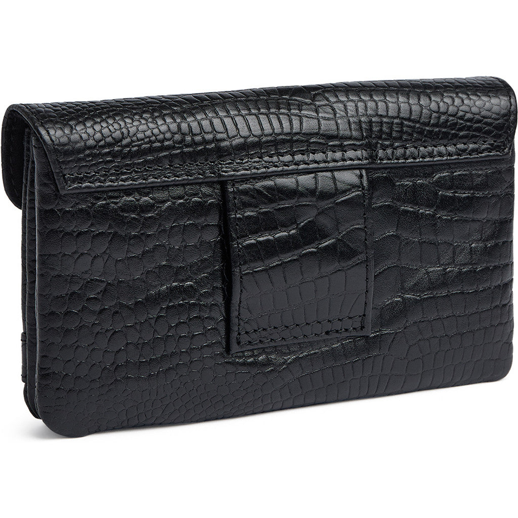DEPECHE Fashion Favourites croco leather wallet Purse / Credit card holder 343 Black croco