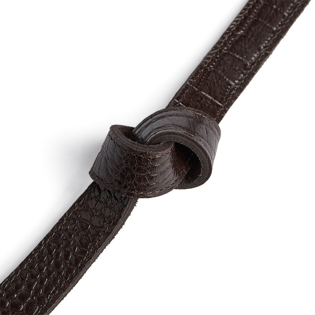 DEPECHE Fashion Favourites croco slim leather belt Belt 265 Brown Croco