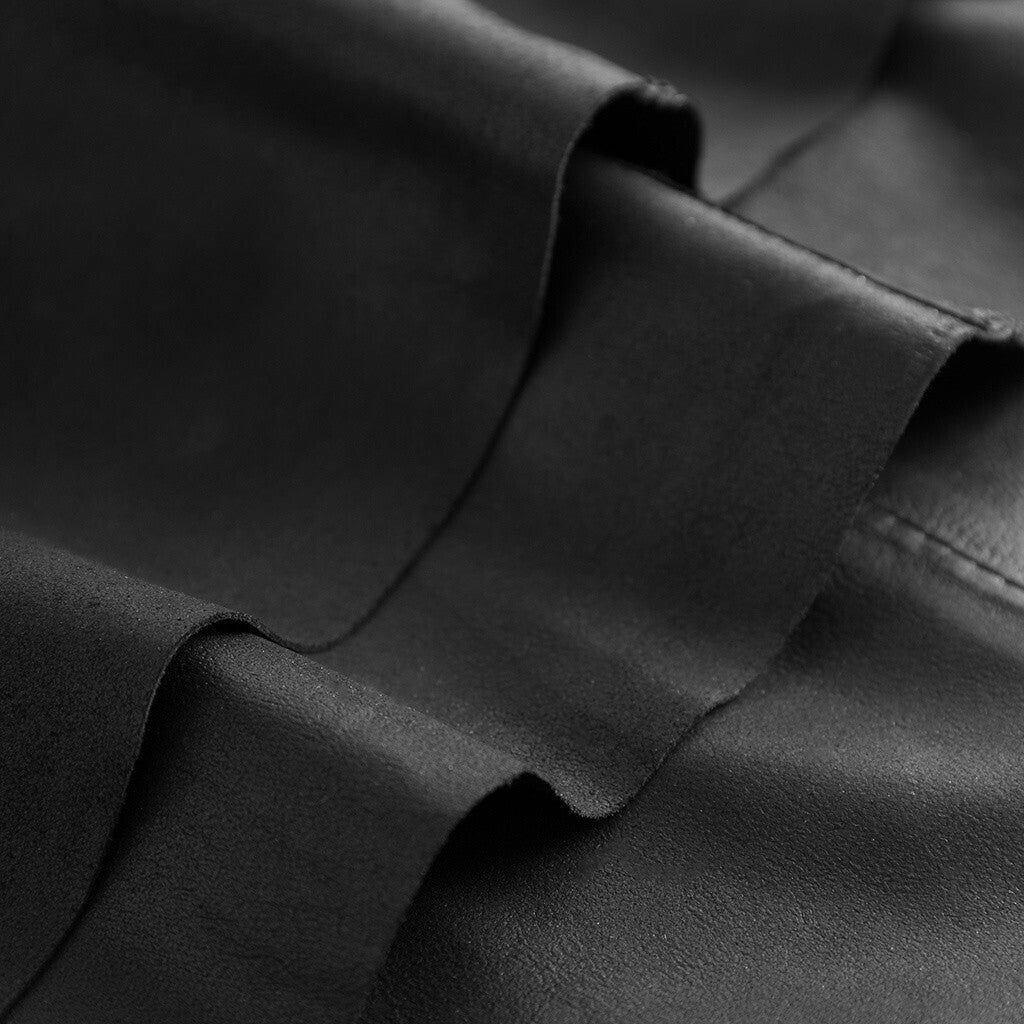 Depeche leather wear Feminine Trine top in soft leather quality Tops 099 Black (Nero)