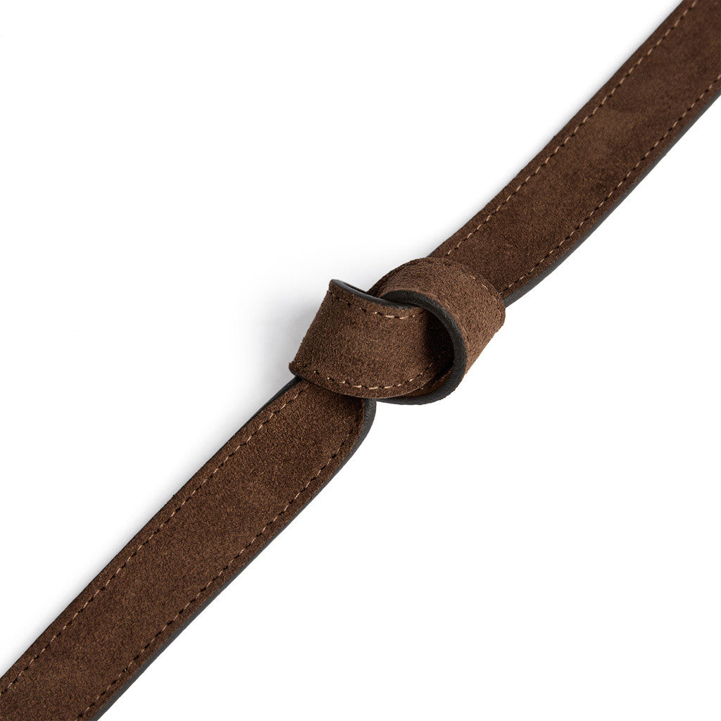 DEPECHE Feminine suede belt with buckle Belt 015 Brown