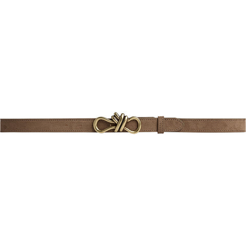 DEPECHE Feminine suede belt with buckle Belts 224 Taupe