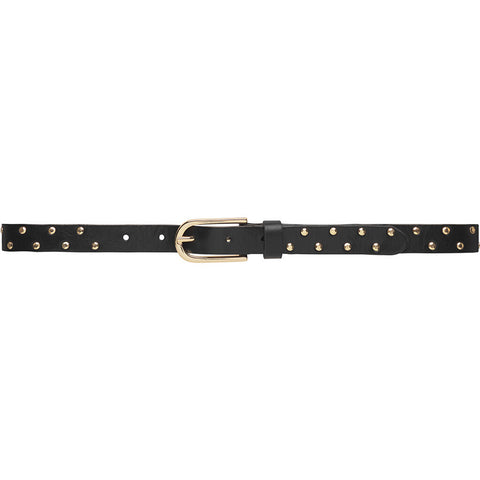 Timeless narrow belt in delicious leather quality / 16086 - Black (Nero)