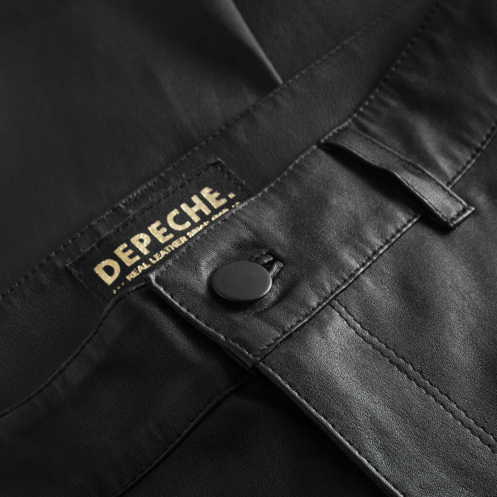 Depeche leather wear Flare RW Cleo leather pants in soft quality Pants 099 Black (Nero)