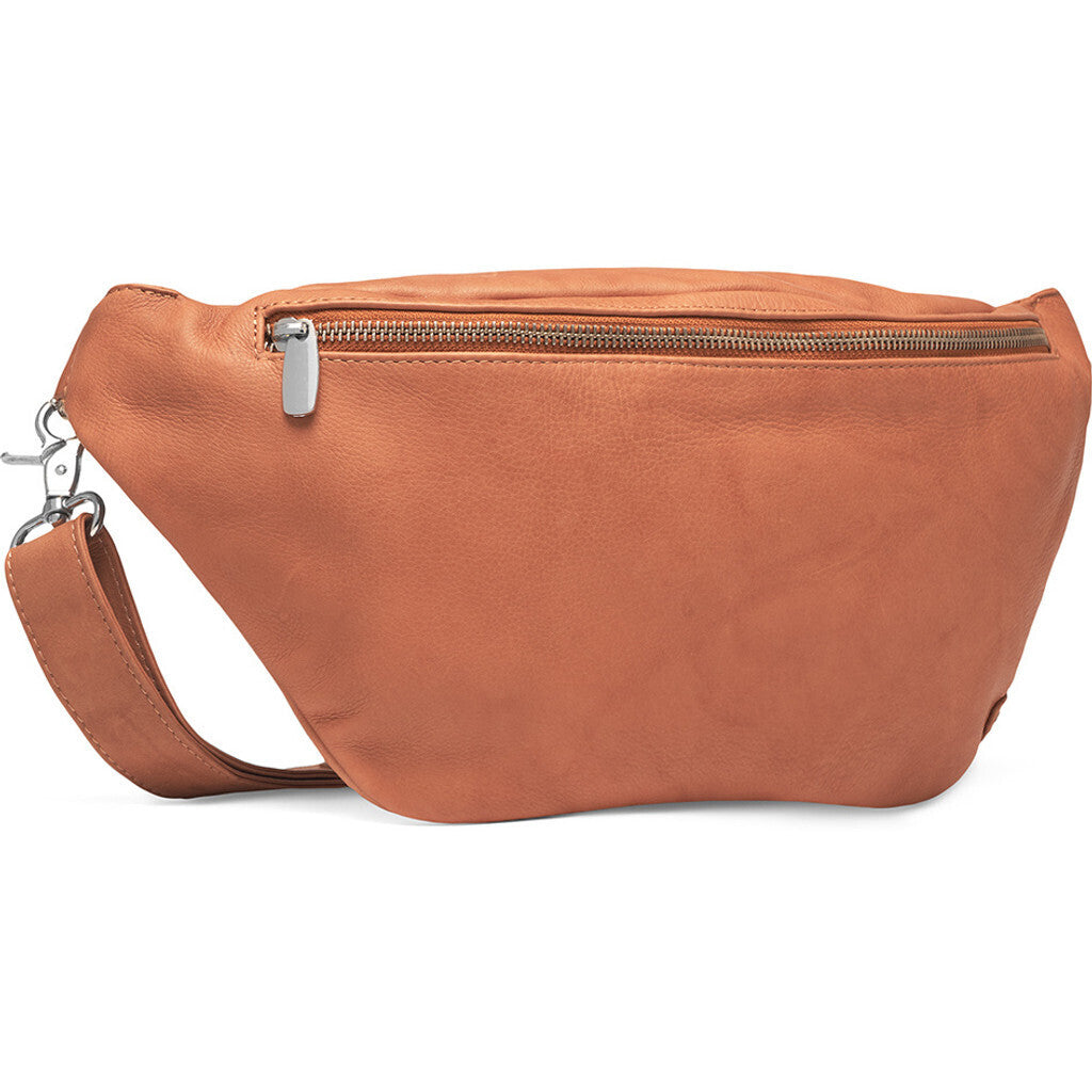 DEPECHE Functional and beautiful leather bumbag Bumbag 014 Cognac