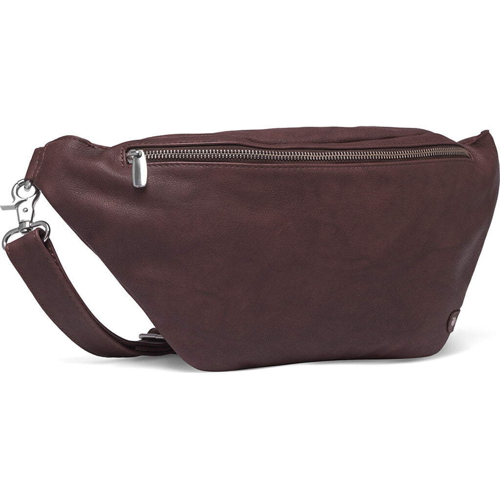 DEPECHE Functional and beautiful leather bumbag Bumbag 161 Dark brown