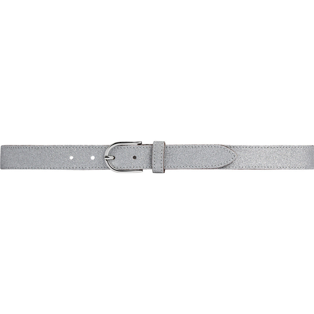DEPECHE Glitter belt with discreet buckle Belts 207 Silver Metallic