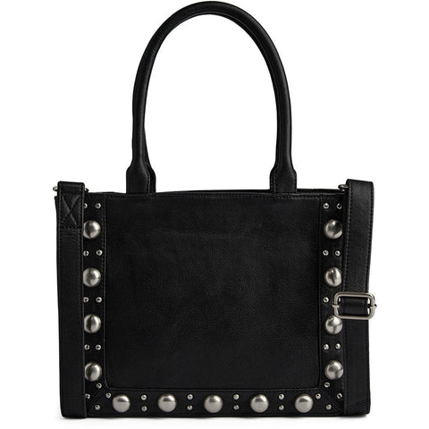 DEPECHE Handbag with studs Shoulderbag / Handbag 099 Black (Nero)