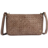 DEPECHE Handwoven calf leather clutch bag Small bag / Clutch 250 Dark Taupe