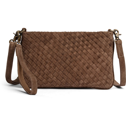 DEPECHE Handwoven suede clutch bag Small bag / Clutch 007 Mud