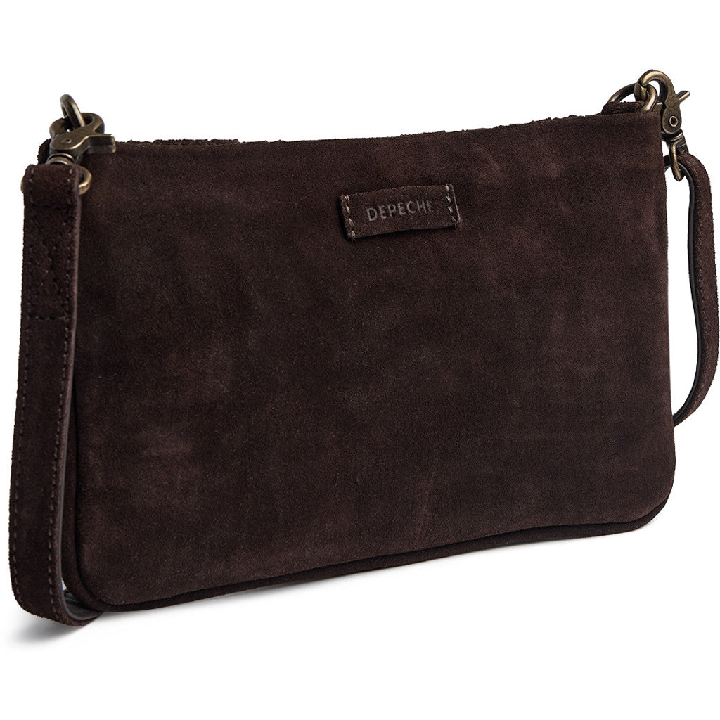 DEPECHE Handwoven suede clutch bag Small bag / Clutch 008 Chocolate