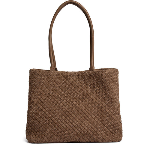 DEPECHE Handwoven suede handbag Shoulderbag / Handbag 007 Mud