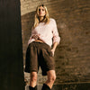 Depeche leather wear Hanna suede shorts Shorts 067 Dusty brown