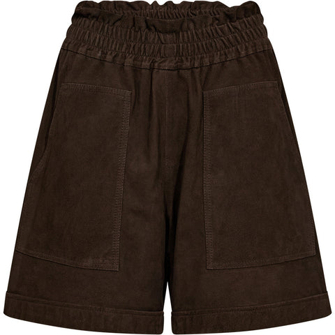 Depeche leather wear Hanna suede shorts Shorts 067 Dusty brown