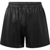 Depeche leather wear Helen leather shorts Shorts 099 Black (Nero)