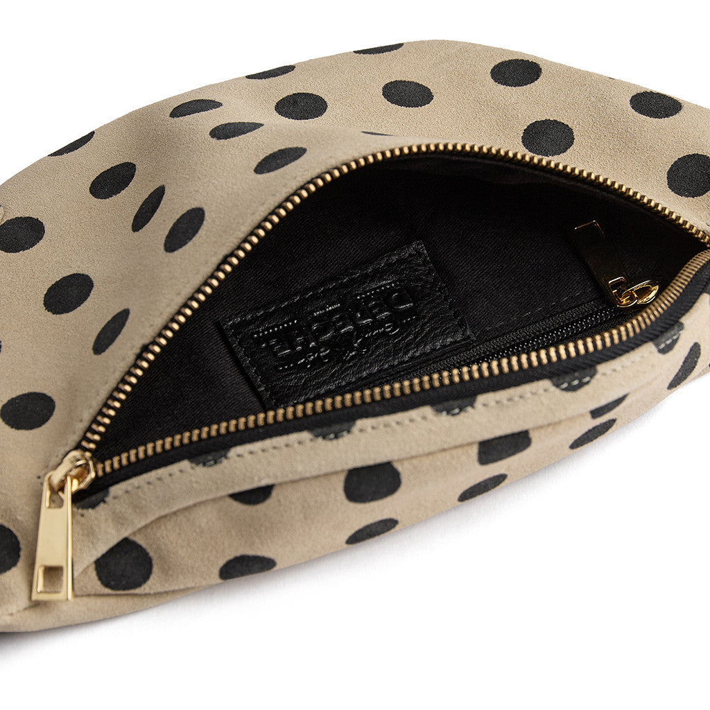 DEPECHE High-quality leather bumbag Bumbag 301 Black Dots