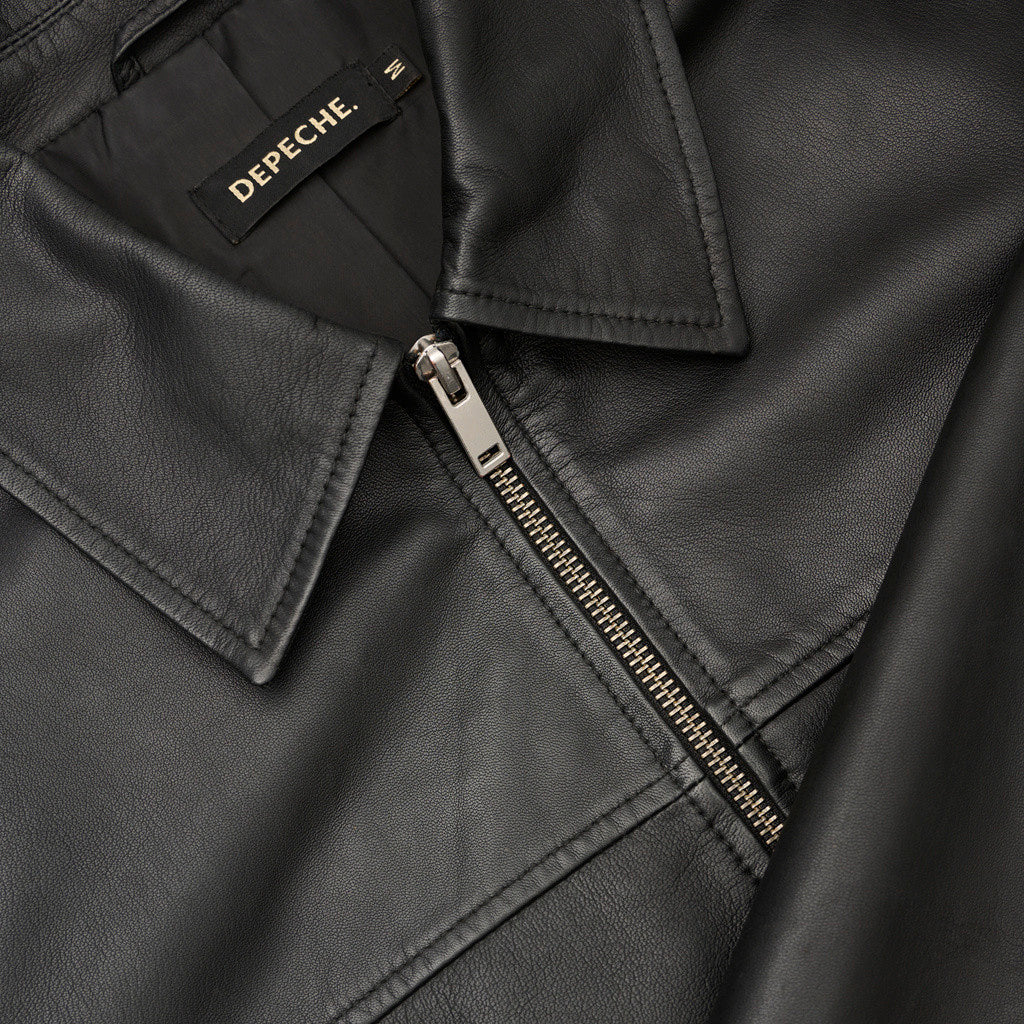 Depeche leather wear Isla Bomber Jacket Jacket 099 Black