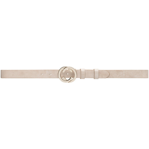 Wide braided leather belt / 14656 - Dark vanilla