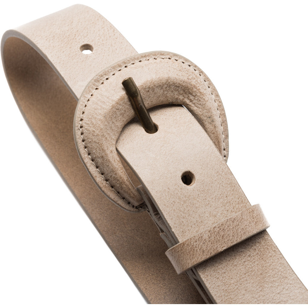 DEPECHE Jenas leather belt with large buckle Belts 011 Sand