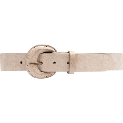 DEPECHE Jenas leather belt with large buckle Belts 011 Sand