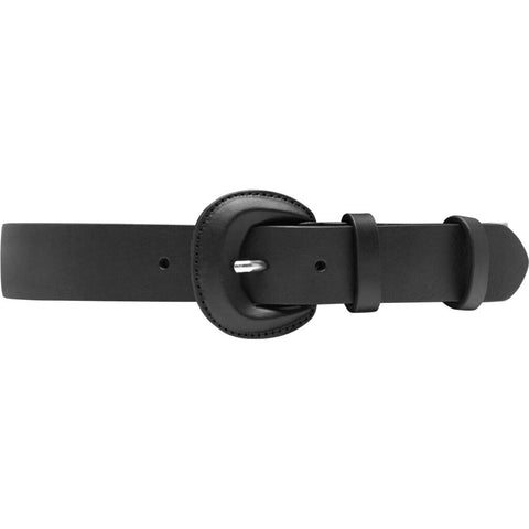 DEPECHE Jenas leather belt with large buckle Belts 099 Black (Nero)