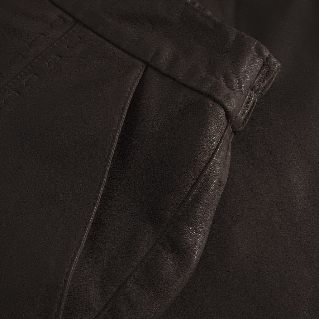 Depeche leather wear Julia leather shorts Shorts 008 Chocolate