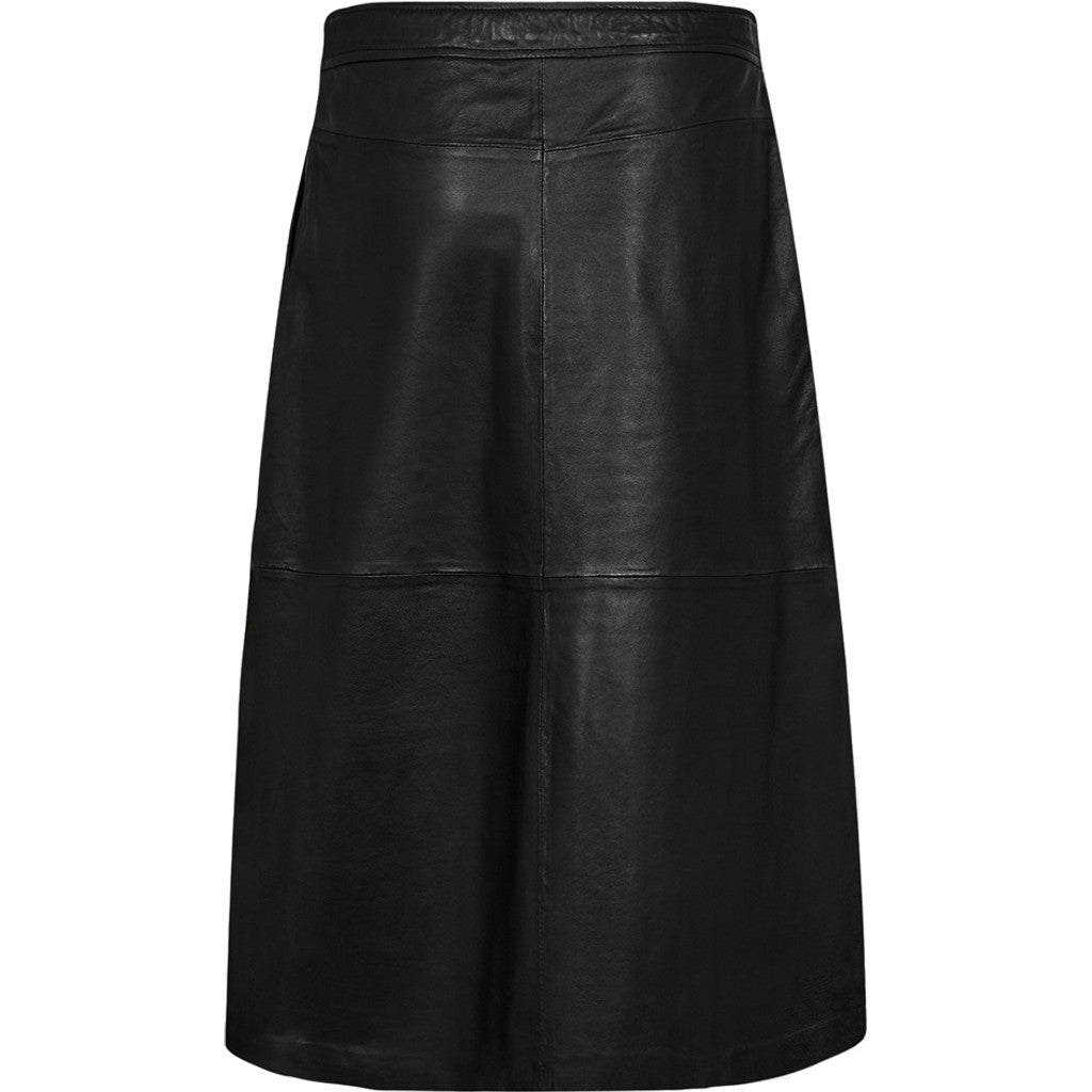 Depeche leather wear Kenya underknee leather skirt Skirts 099 Black (Nero)
