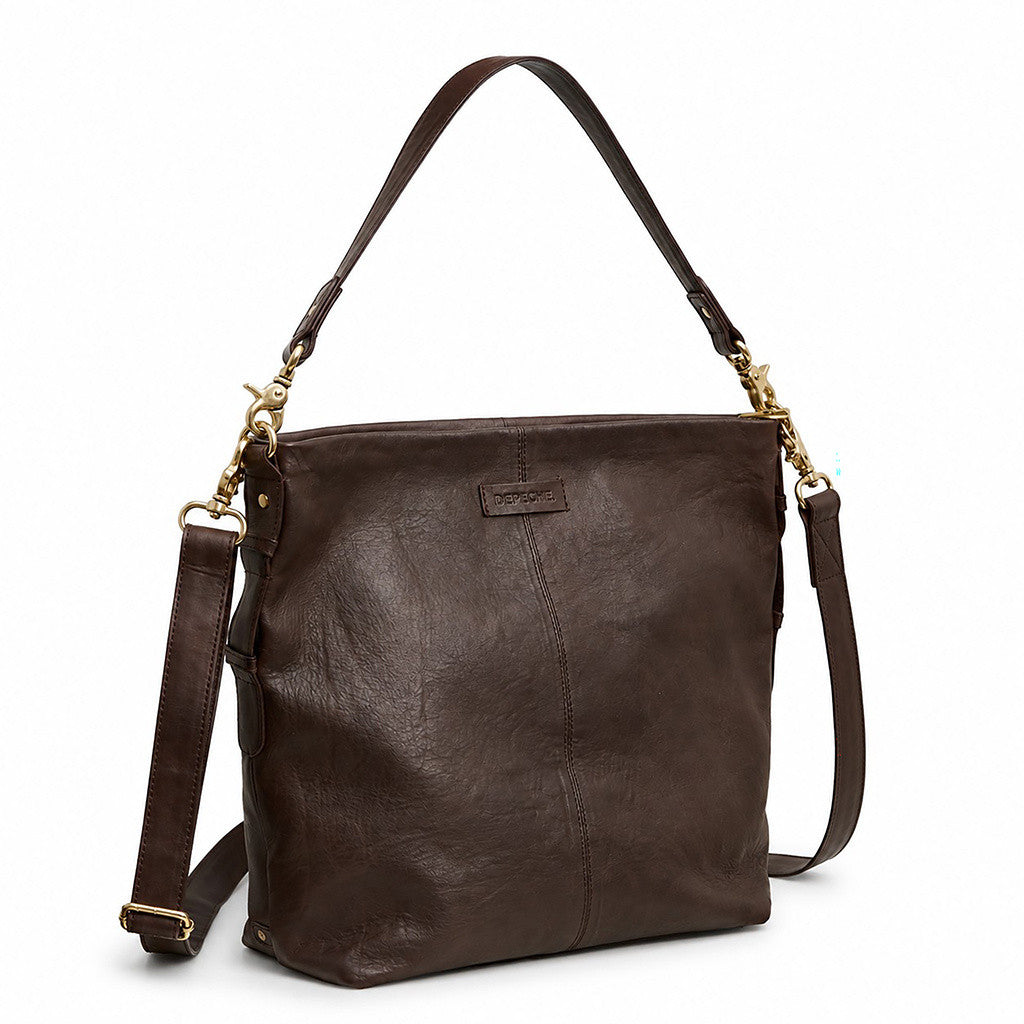 DEPECHE Leather Shopper Shopper 106 Coffee