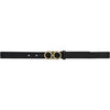 DEPECHE Leather belt with buckle Belts 190 Black / Gold