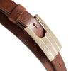 DEPECHE Leather belt with feminine buckle Belts 014 Cognac