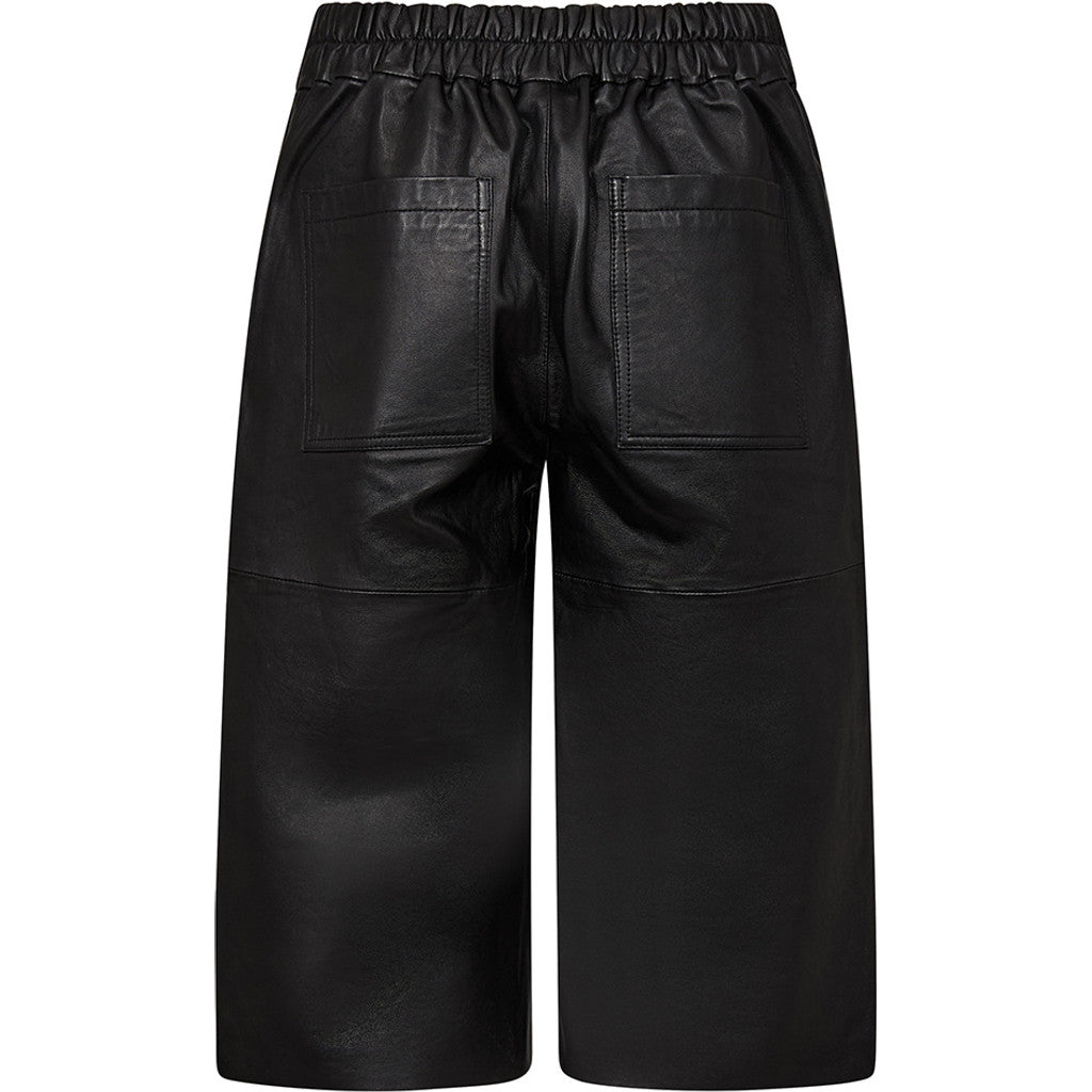 Depeche leather wear Leather bermuda shorts (HW) Shorts 099 Black (Nero)