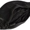 DEPECHE Leather bumbag with perforated front Bumbag 099 Black
