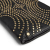 DEPECHE Leather clutch with gold studs Clutch 099 Black (Nero)