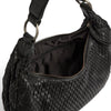 DEPECHE Leather crossover bag with perforated pattern Cross over 099 Black