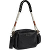 DEPECHE Leather crossover with boho rope strap Cross over 099 Black