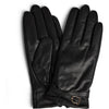 DEPECHE Leather glove with belt detail Gloves 099 Black
