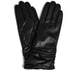 DEPECHE Leather glove with ruched detail Gloves 099 Black