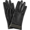 DEPECHE Leather gloves decorated with small studs Gloves 190 Black/Gold