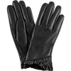 DEPECHE Leather gloves with a elegant ruffle detail Gloves 099 Black