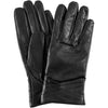 DEPECHE Leather gloves with nice fold details Gloves 099 Black