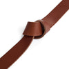 DEPECHE Leather jeans belt with eyelet details Belt 014 Cognac