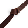 DEPECHE Leather jeans belt with eyelet details Belt 161 Dark brown