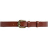 DEPECHE Leather jeans belt with vintage texture Belt 014 Cognac