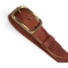 DEPECHE Leather jeans belt with vintage texture Belt 014 Cognac